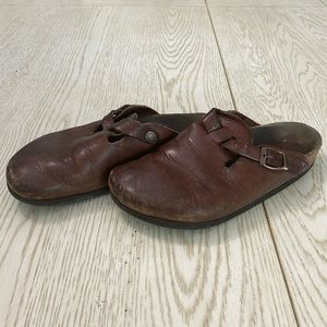 Birkenstock Papillio Boston Leather Clog (Brown/Tan).